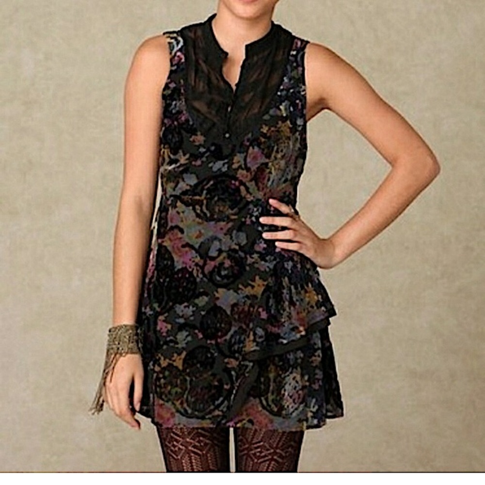 Free People brand Beautiful rayon & silk  , sleeveless floral print - Picture 10 of 10